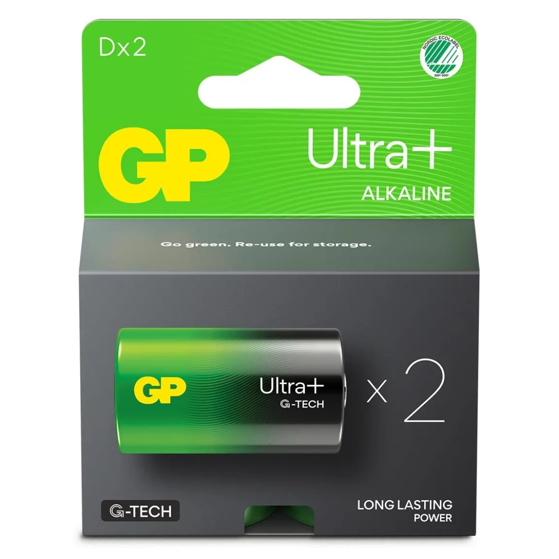 Batteri GP Ultra + G-Tech Alkaline LR20/D