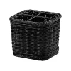 Bestickkorg 4-fack PP Svart 16x16x14cm