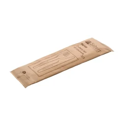 Bestickpåse pappers Kniv/Gaffel & Servett 170mm