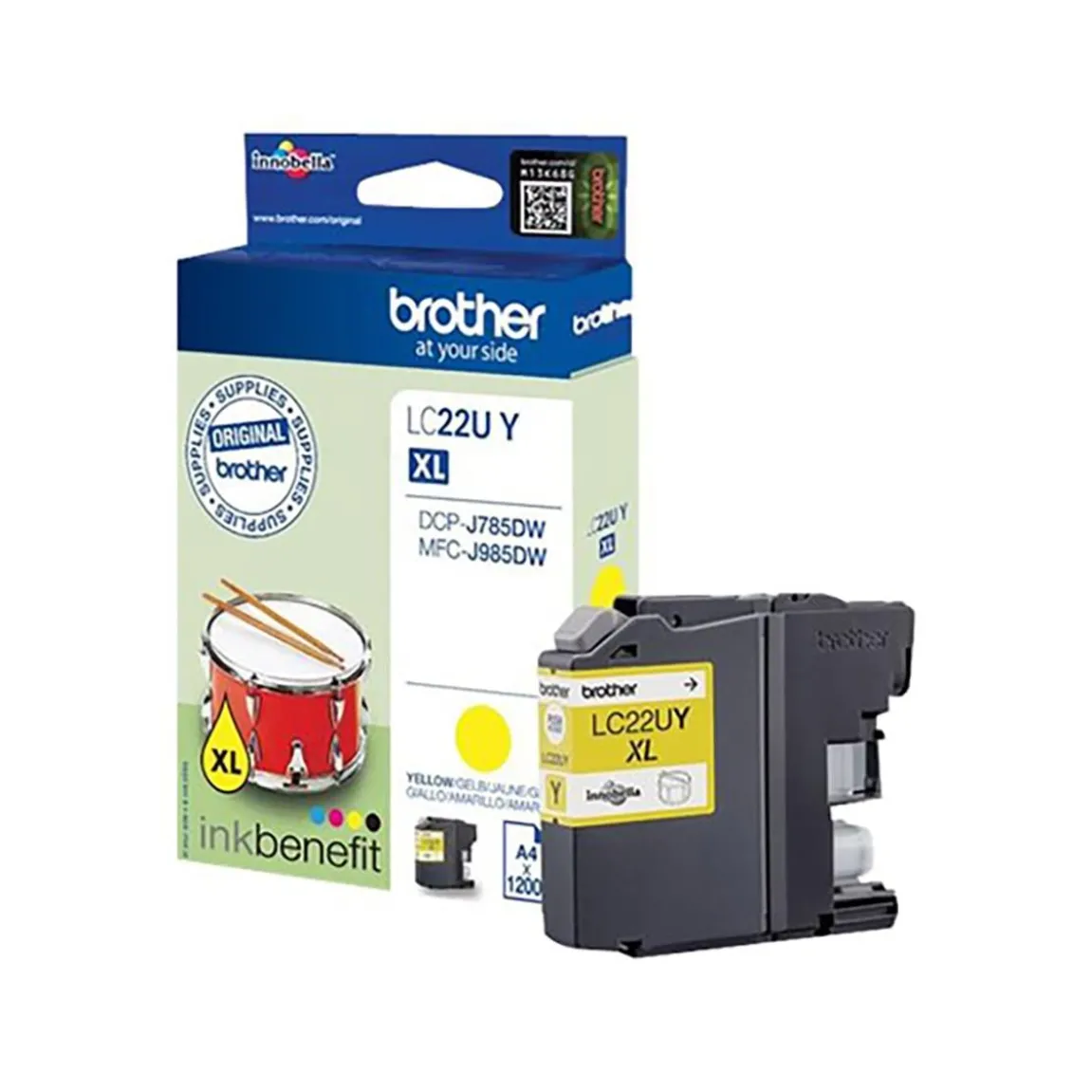 Bläckpatron Brother LC22U Gul