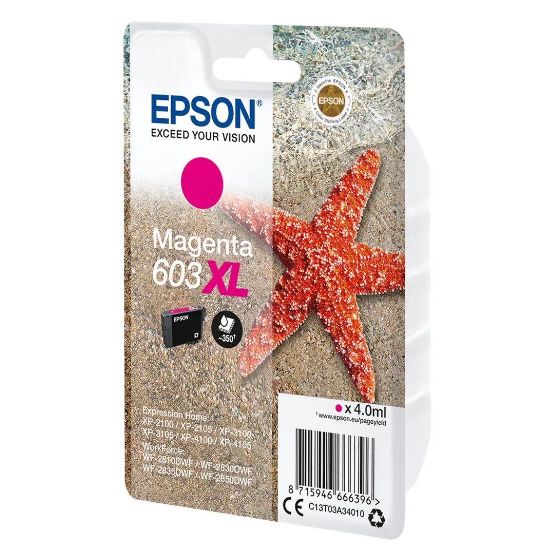 Bläckpatron Epson 603XL C13T03A34010 Magenta