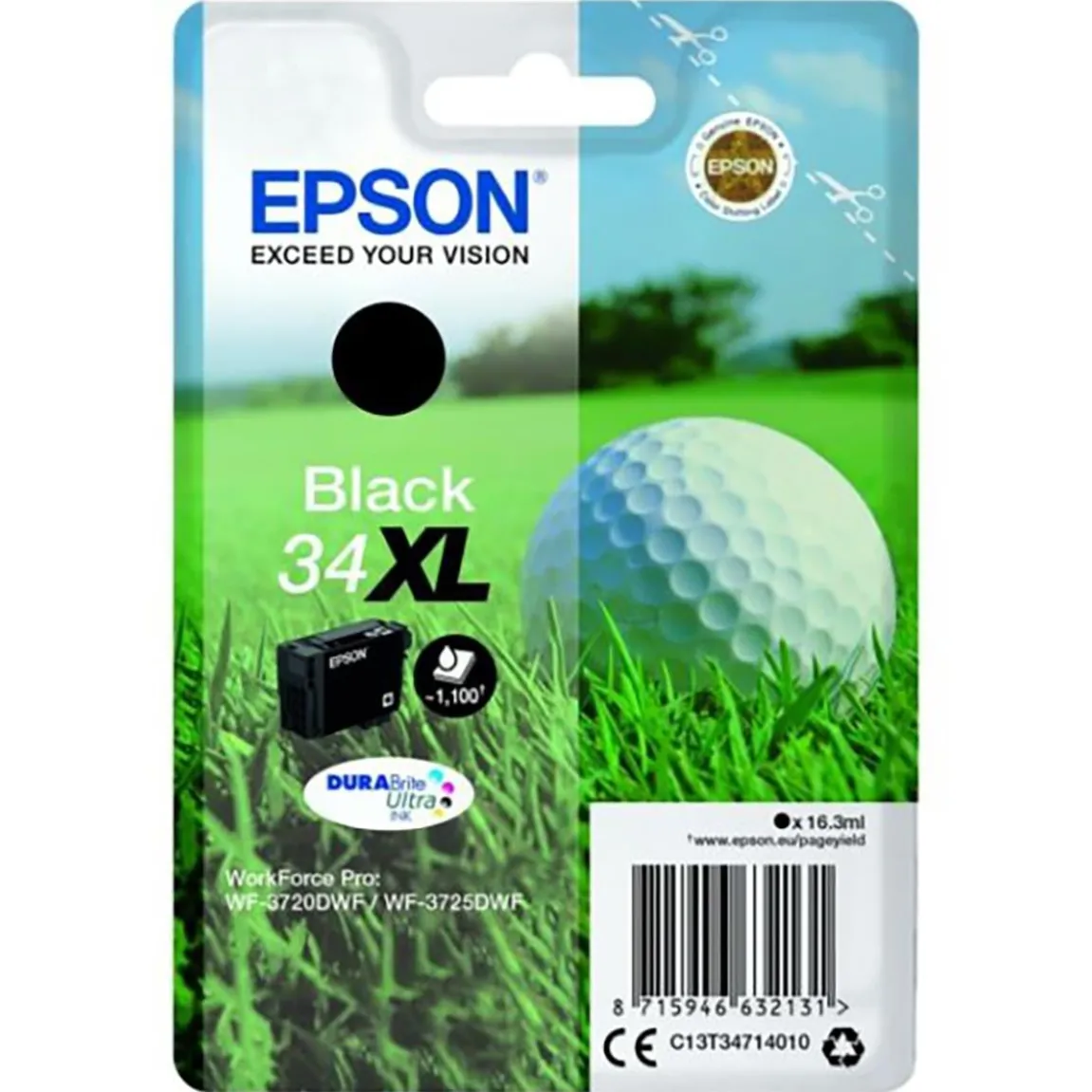 Bläckpatron Epson 34XL C13T34714010 Svart