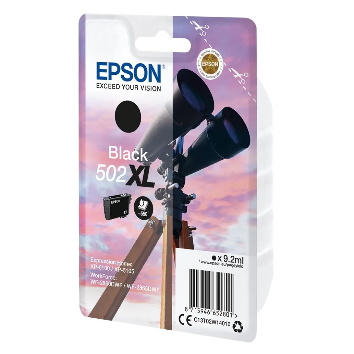 Bläckpatron Epson 502XL C13T02W14010 Svart