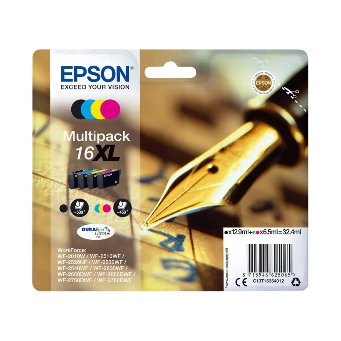 Bläckpatron Epson 16XL multipack C13T16364010 4-färg