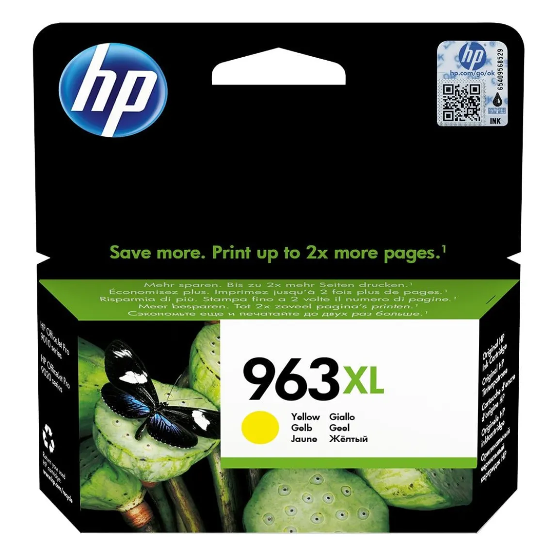 Bläckpatron HP No 963XL 1600 Sidor 3JA29AE Gul