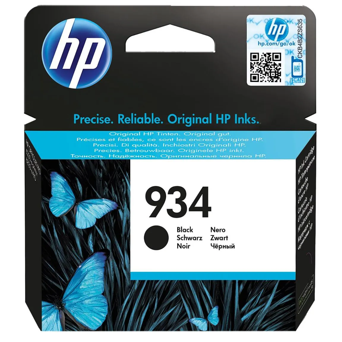 Bläckpatron HP 934 400 Sidor C2P19AE Svart