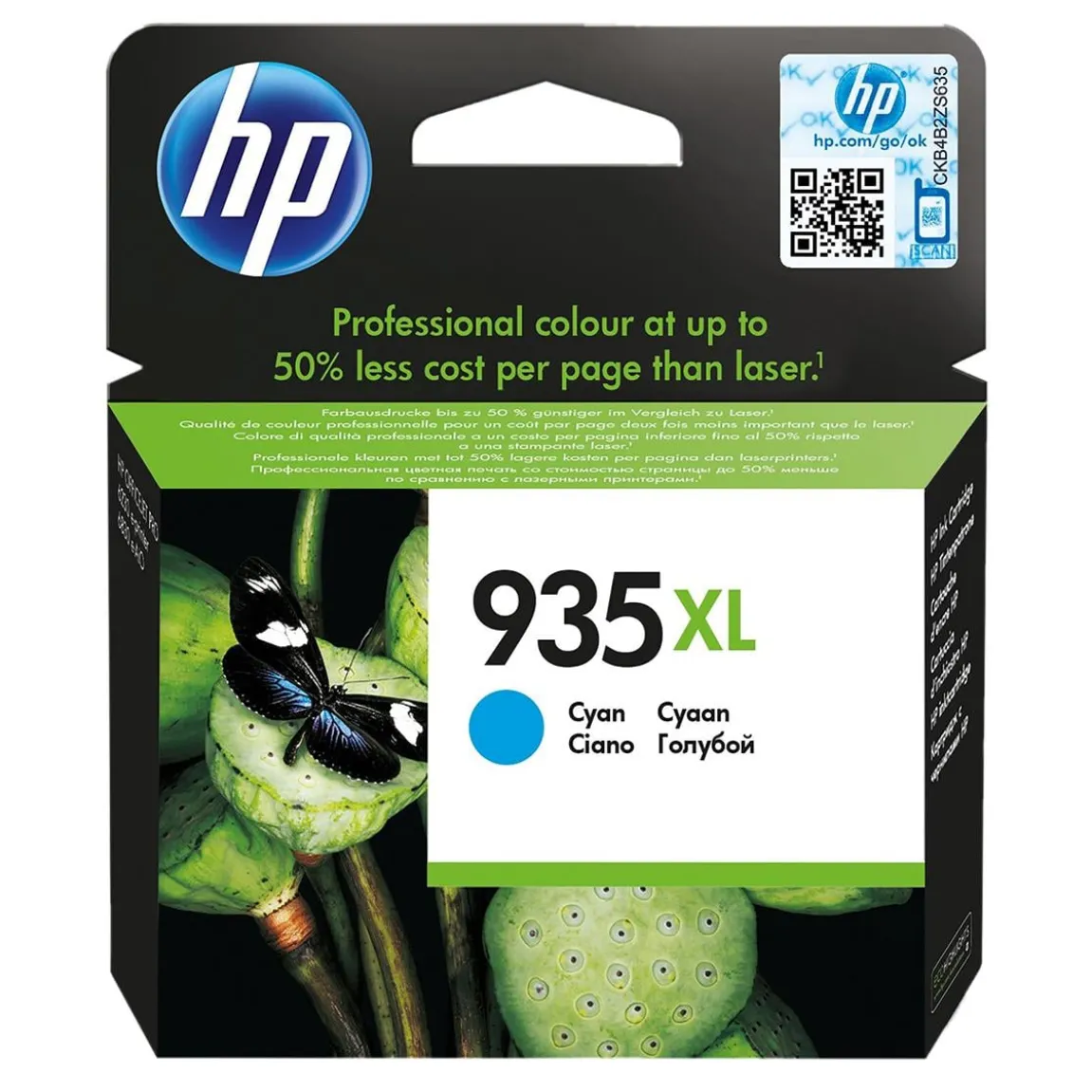 Bläckpatron HP 935XL 825 Sidor C2P24AE Cyan