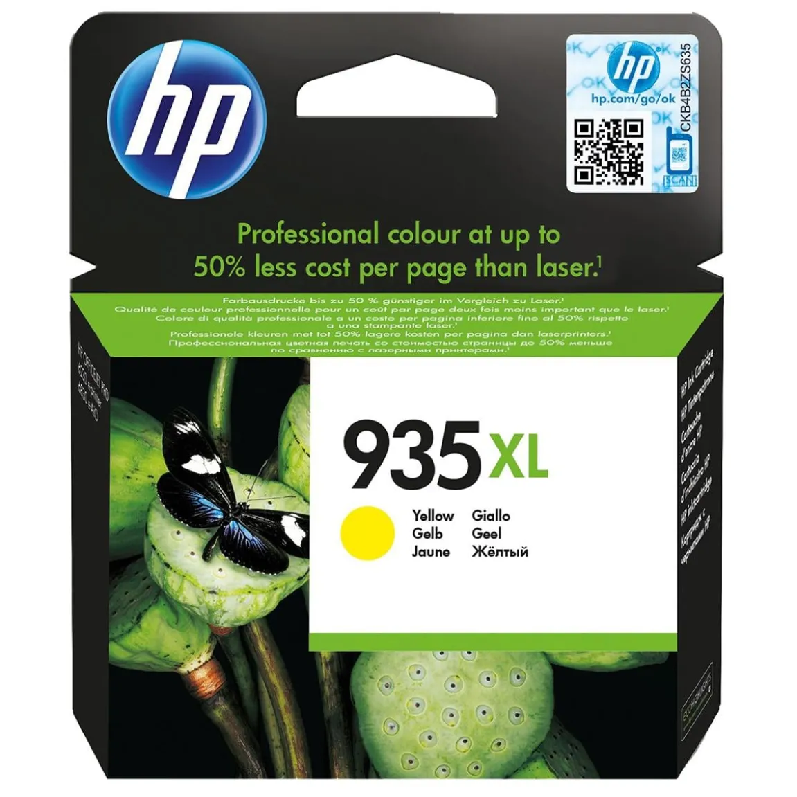 Bläckpatron HP 935XL 825 Sidor C2P26AE Gul