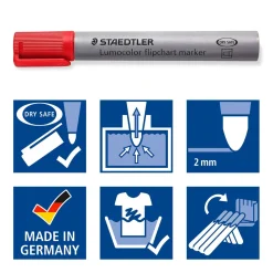 Blädderblockspenna Staedtler Lumocolor Rund 4-färger 2mm
