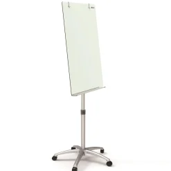 Blädderblocksställ glas Nobo magnetisk vit 70x100cm