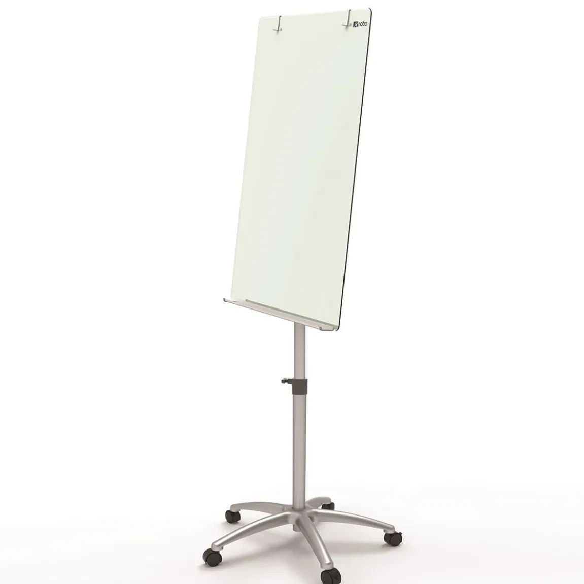 Blädderblocksställ glas Nobo magnetisk vit 70x100cm