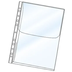 Bälgficka PP Med Klaff 0,18mm Transparent A4