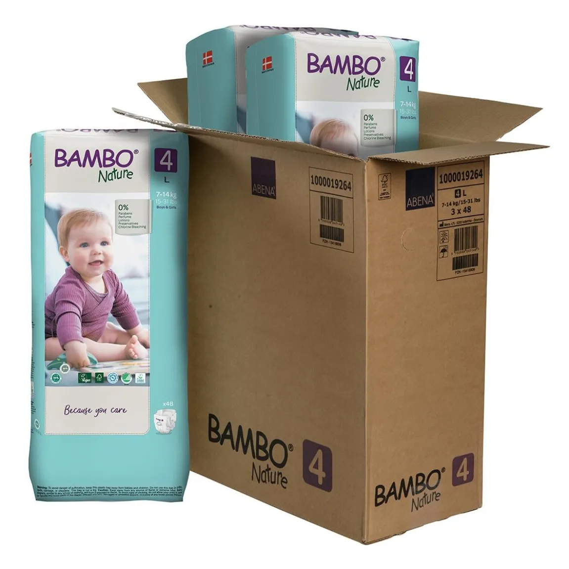Blöja Bambo Nature Maxi size 4, 7-14 kg