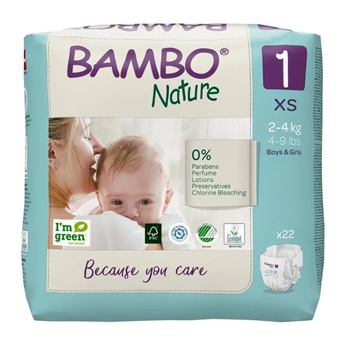 Blöja Bambo Nature storlek 1 2-4 kg