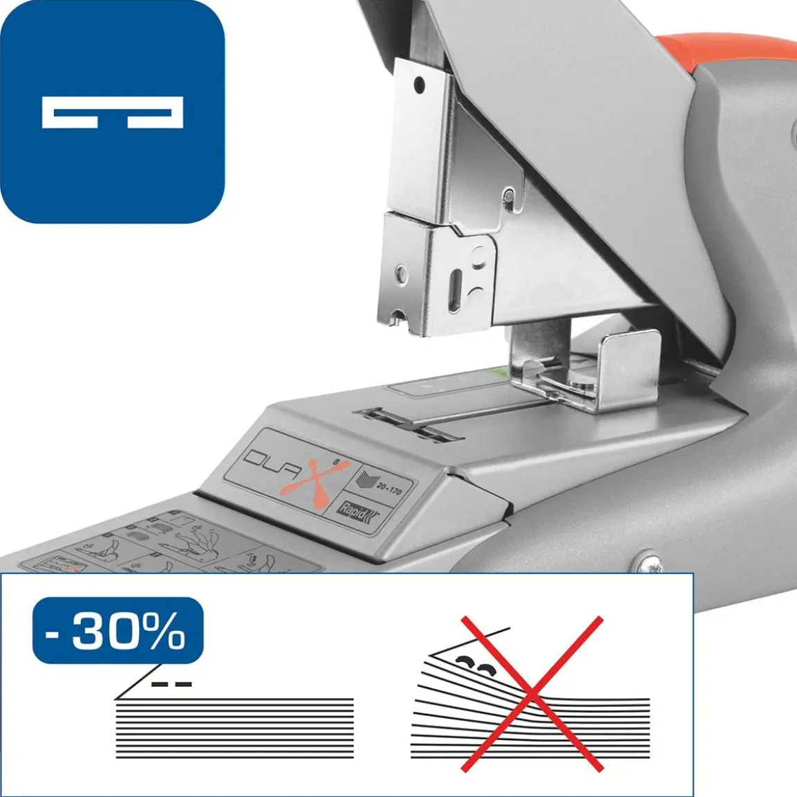 Blockhäftare Rapid Duax 170 Ark Silver
