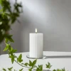Blockljus LED Star Trading Flamme Stripe Vit
