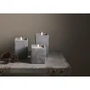 Blockljus Star Trading LED Flamme Cem Grå 16,5cm