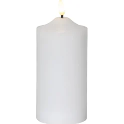 Blockljus Star Trading LED Flamme Vit 75x170mm