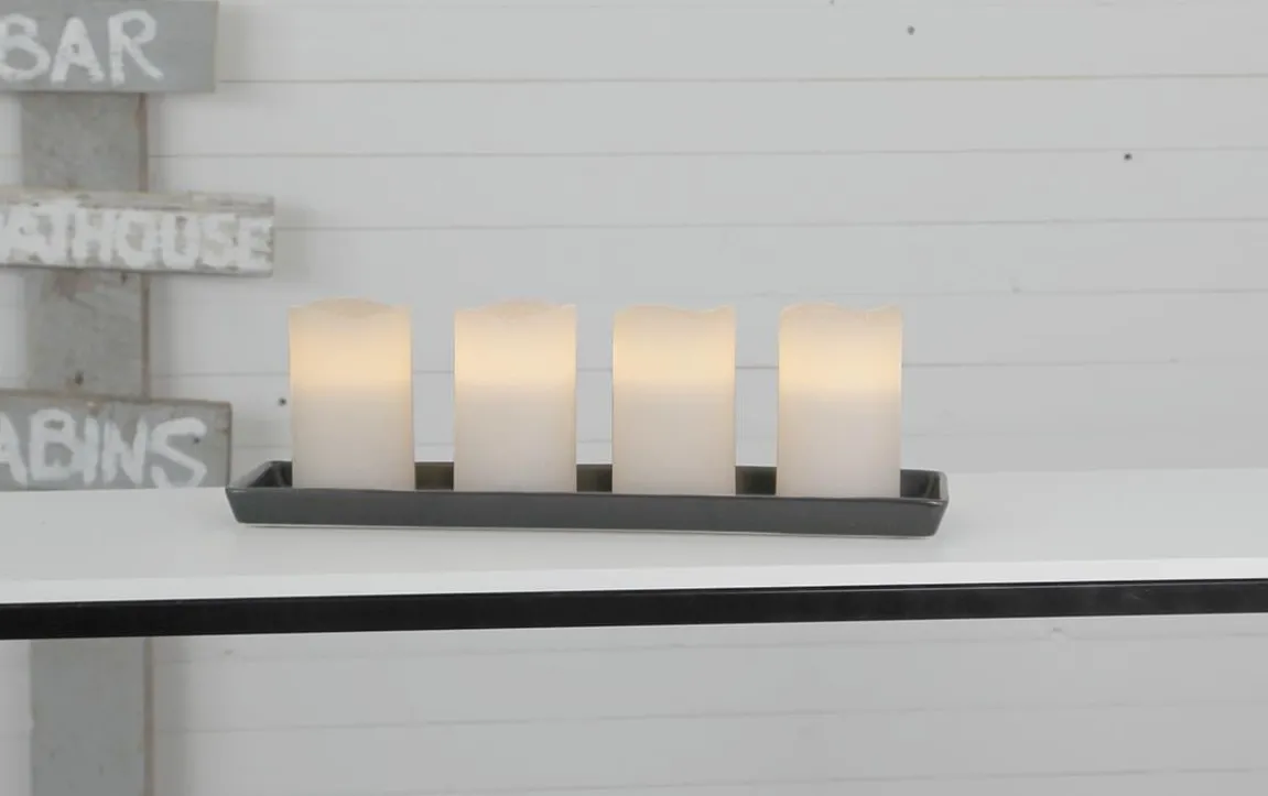 Blockljus Star Trading LED May Vit 75x125mm