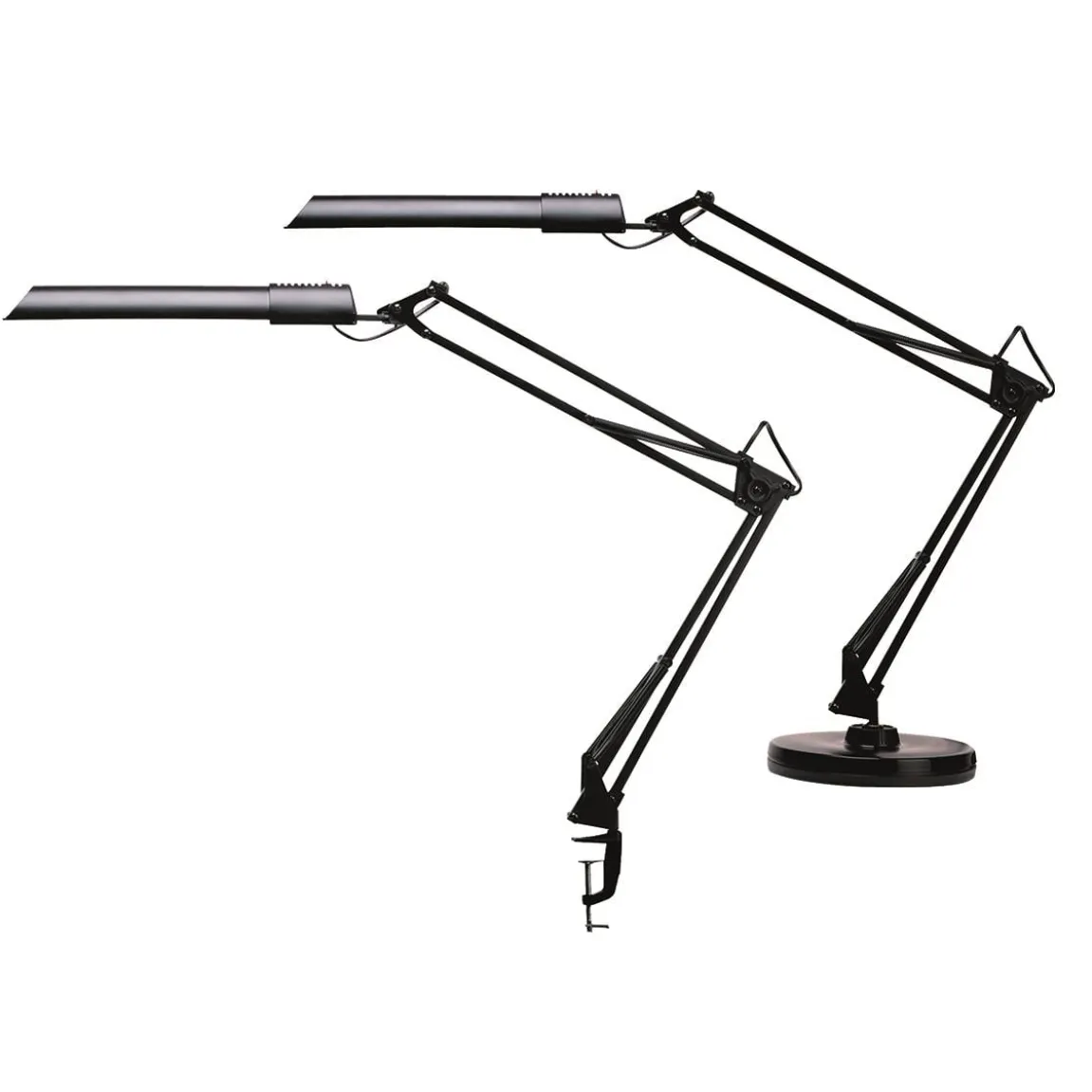 Bordslampa Unilux Swingo Led med bordsklämma och bordsfot svart