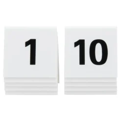 Bordsnummer Securit Nr 1-10 Akryl Vit/Svart 5,2x4,5cm