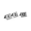 Bordsskylt Hendi Nr 1-12 Rostfri 50x35x40mm