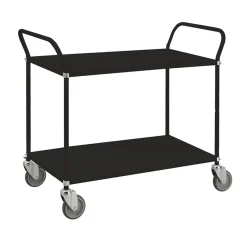 Bordsvagn 2 Plan Med Broms Svart 900x440mm
