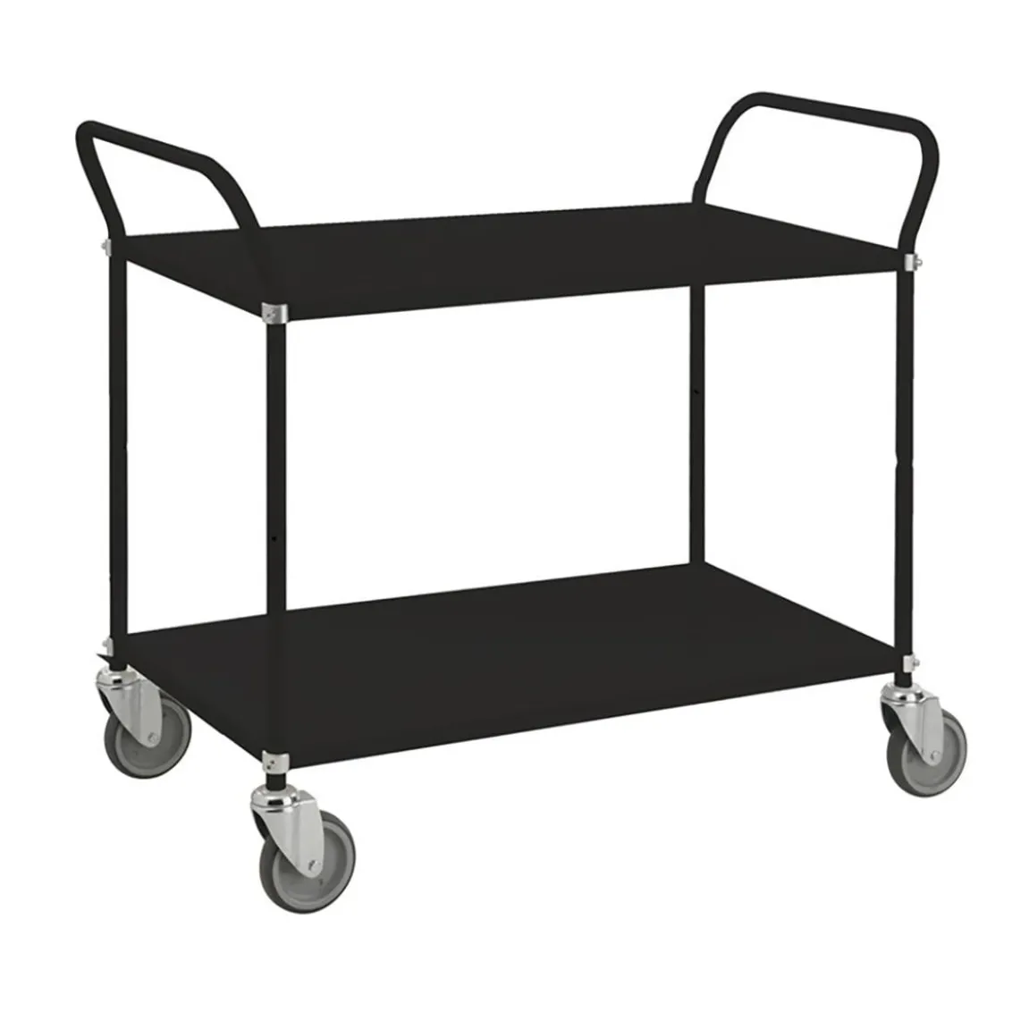 Bordsvagn 2 Plan Med Broms Svart 900x440mm