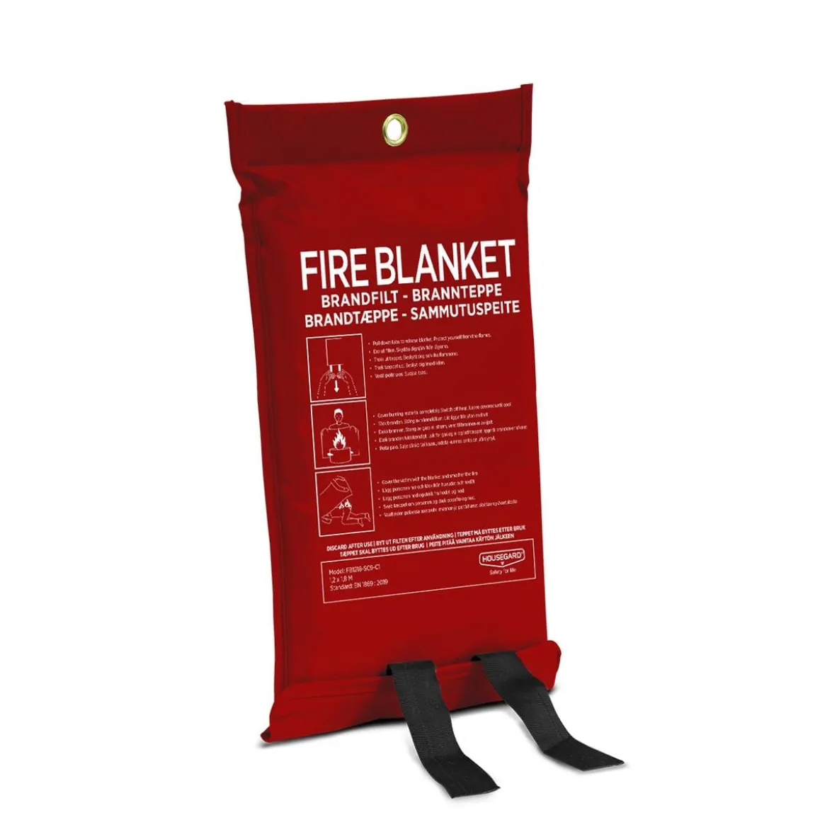 Brandfilt Housegard Röd 120x180cm