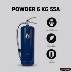 Brandsläckare Housegard Pulver Blå/Silver 6kg