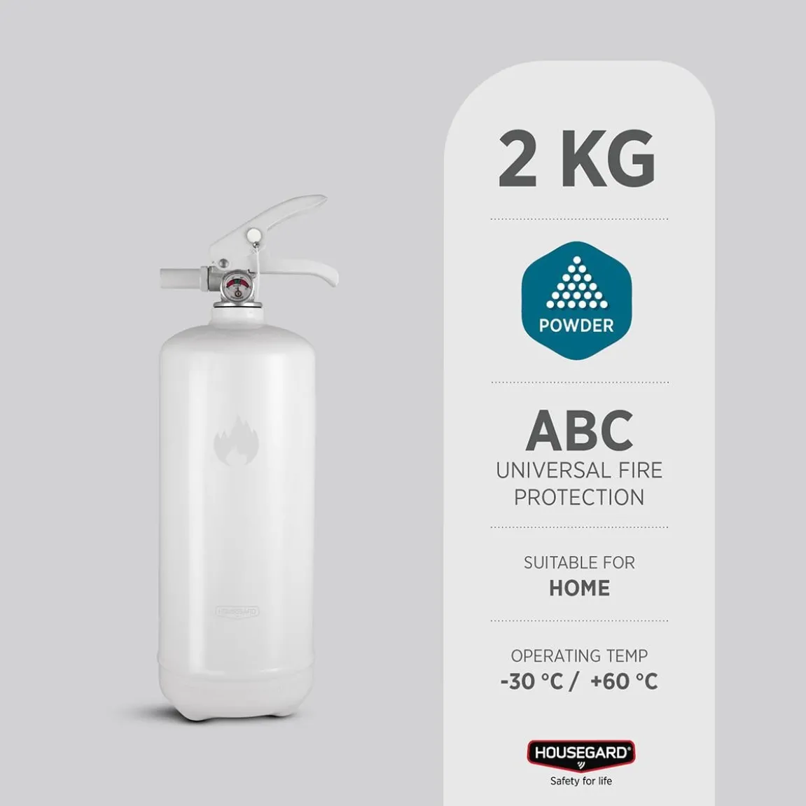Brandsläckare Housegard Pulver Vit 2kg