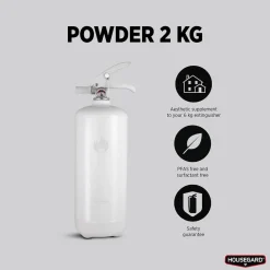 Brandsläckare Housegard Pulver Vit 2kg