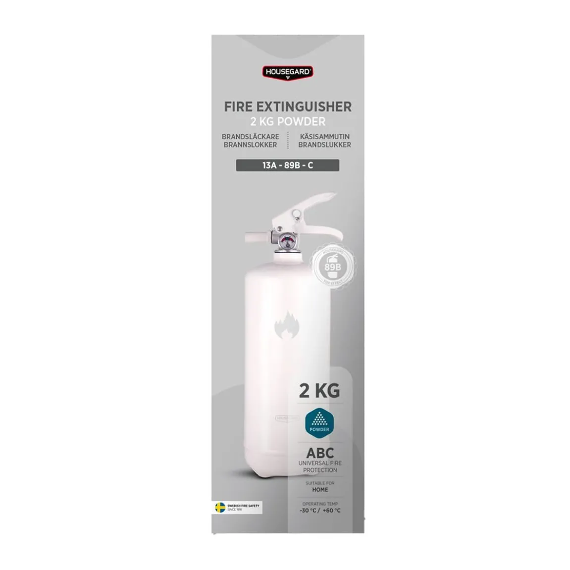Brandsläckare Housegard Pulver Vit 2kg