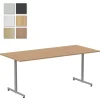 Cafébord Lanab T-stativ Ek/Silver 1800x800mm