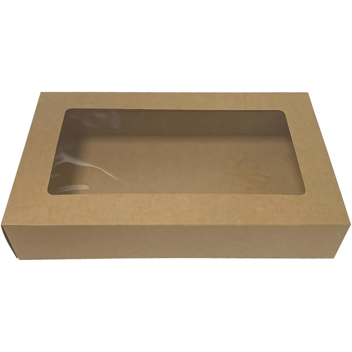 Cateringkartong Med Fönster Brun 47x27x7cm