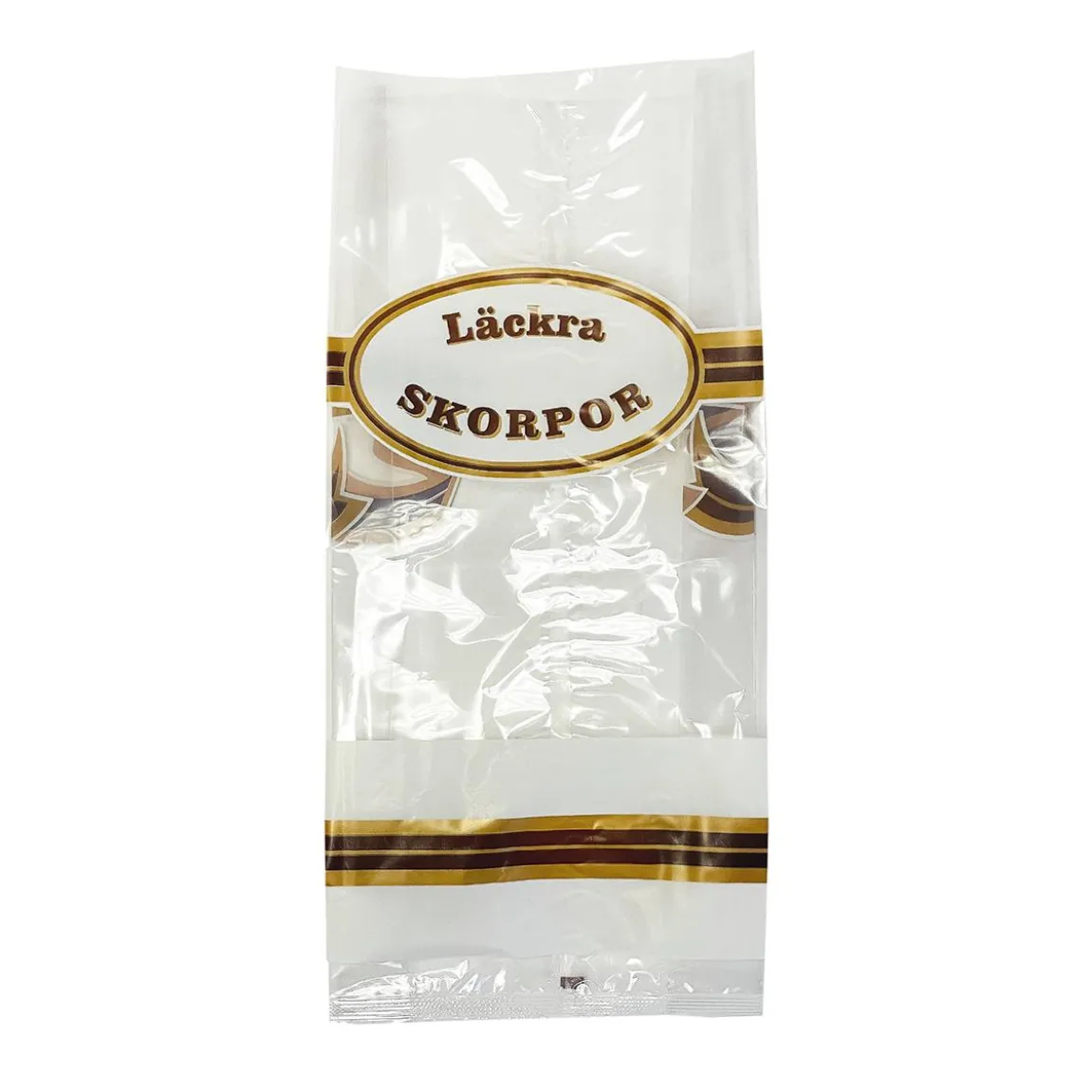 Cellofanpåse Läckra Skorpor 180/75x380mm