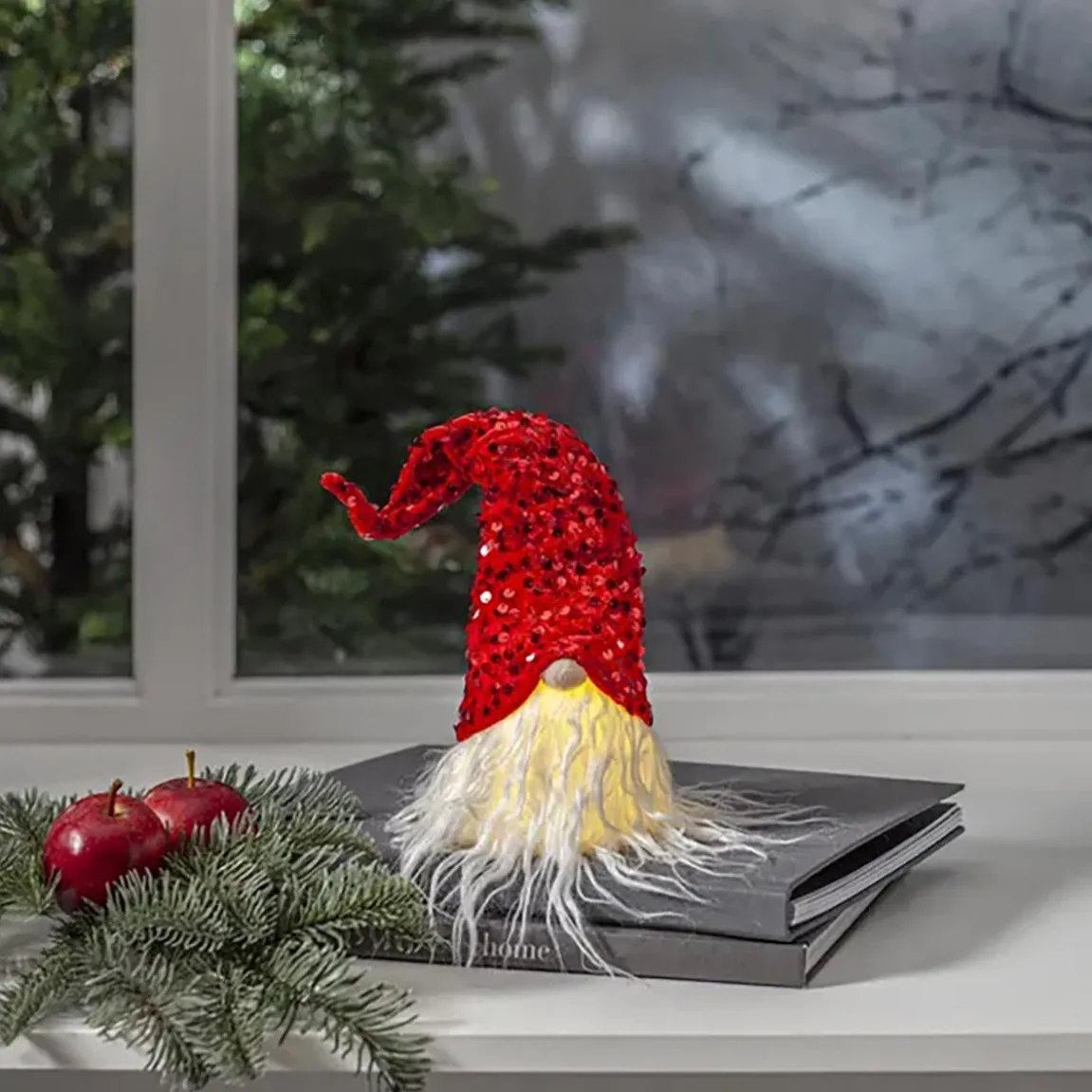 Dekorationsfigur Star Trading Joylight Tomte Röd