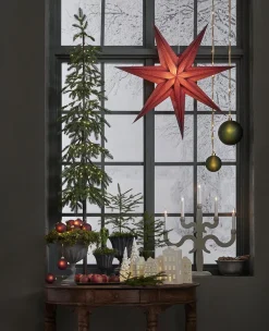 Dekoration Star Trading Inomhus Vinter Gran Vit