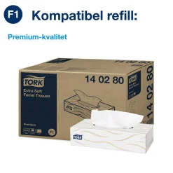 Dispenser Ansiktsservett Tork F1 Vit
