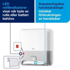 Dispenser Pappershandduk Tork Automatic Handduk På Rulle Vit