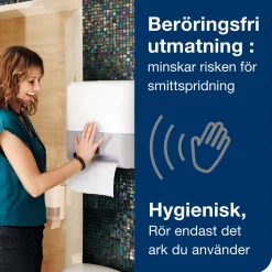 Dispenser Pappershandduk Tork Automatic Handduk På Rulle Vit