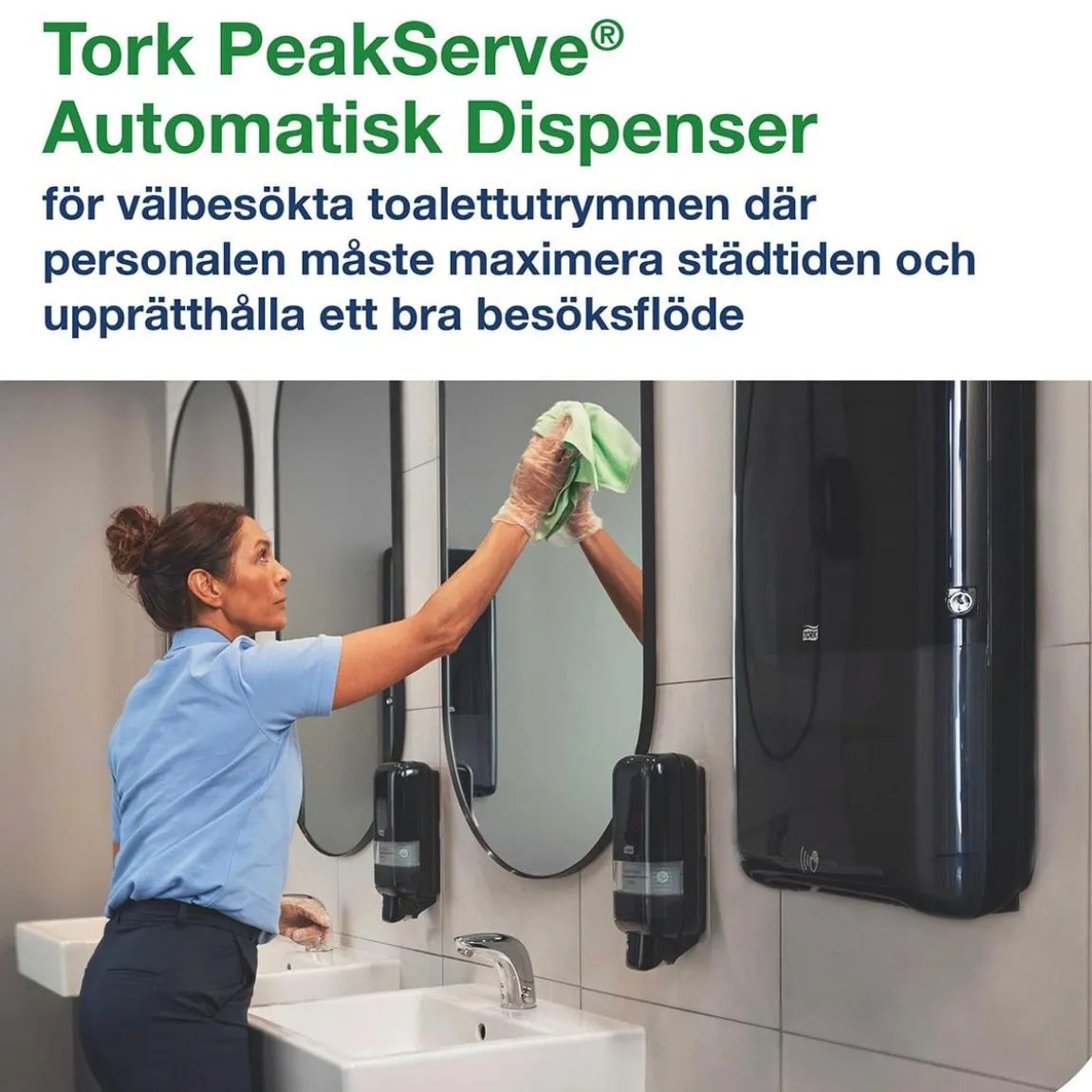 Dispenser Pappershandduk Tork H5 Automatisk PeakServe Continuous Vit