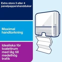 Dispenser Pappershandduk Tork H2 Multifold Mini Vit