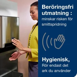 Dispenser Pappersh Tork H1 Matic Intuition Sensor Stål/Svart