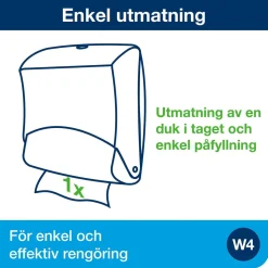 Dispenser Rengöringsduk Tork W4 Top Pack Turkos/Vit