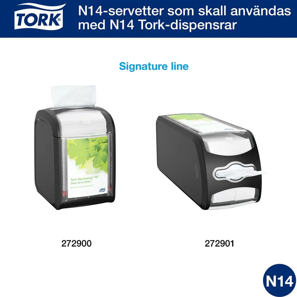 Dispenserservett Tork N14 2-lag Natur 16,5x21,3cm