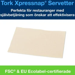 Dispenserservett Tork N4 2-lag Natur 16,5x21,3cm