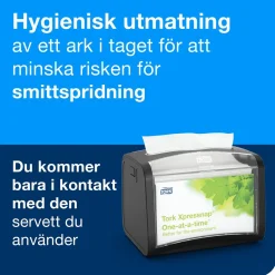 Dispenserservett Tork N4 2-lag Svart 16,5x21,3cm