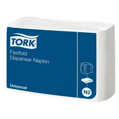 Dispenserservett Tork N2 1-lag Vit 30x24cm