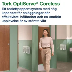 Dispenser Toalettpapper Tork T7 Coreless 4 Rullar Vit